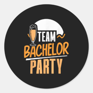 Team Junggesellenparty Braut Bräutigam  Runder Aufkleber