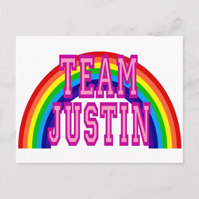 Team Justin Postkarte (Vorderseite)