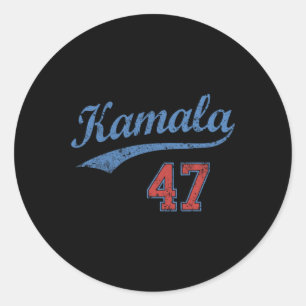 Team Kamala 47 Vintag Runder Aufkleber