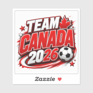 TEAM KANADA 2026 Fußballfan Kanadier Aufkleber