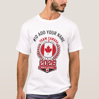Team Kanada 2026 Personalisierter Name & Nummer Fu T-Shirt