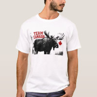 TEAM KANADA. Ahornblatt. Kanadischer Elch. T-Shirt