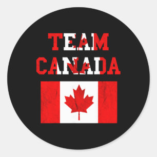 Team Kanada Maple Leaf kanadisches Fußballteam Kan Runder Aufkleber