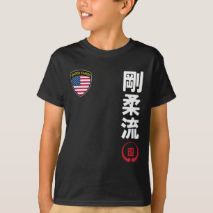 Team Karate Goju Ryu USA-Flagge Kanji Japanisch Ma T-Shirt