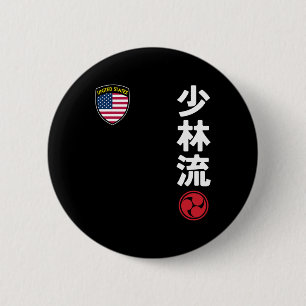 Team Karate Shorin Ryu Usa Flag Japanisches Martia Button