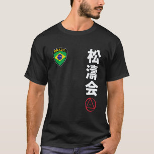 Team Karate Shotokai Brasil Flagge Kanji Japanisch T-Shirt