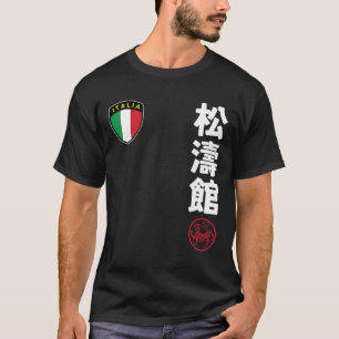 Team Karate Shotokan Italien Flaggen Kanji Japanis T-Shirt