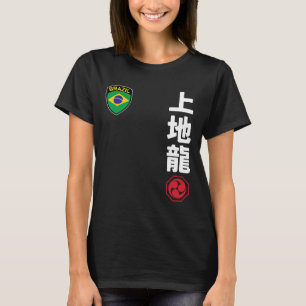 Team Karate Uechi Ryu Brasilien Flaggen Japanische T-Shirt