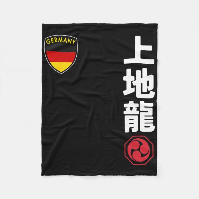 Team Karate Uechi Ryu Deutsche Flagge Japanisches  Fleecedecke (Vorderseite)
