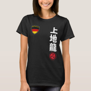Team Karate Uechi Ryu Deutsche Flagge Japanisches T-Shirt