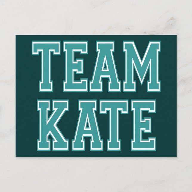 Team Kate Postkarte (Vorderseite)