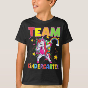 Team Kindergarten Dabbing Unicorn Zurück zur Schul T-Shirt