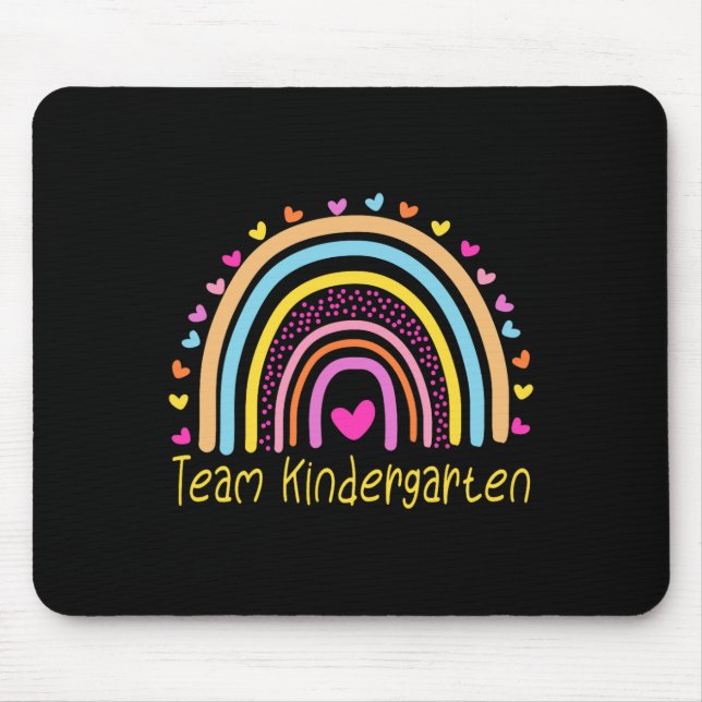 Team Kindergarten Lehrer Regenbogen  Mousepad (Vorne)