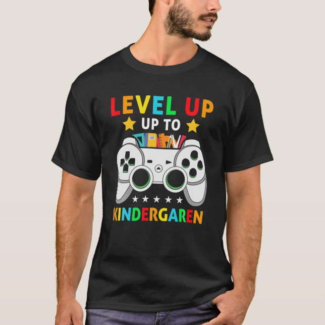 Team Kindergarten Level Up Video Game Kinder Gamer T-Shirt (Vorderseite)
