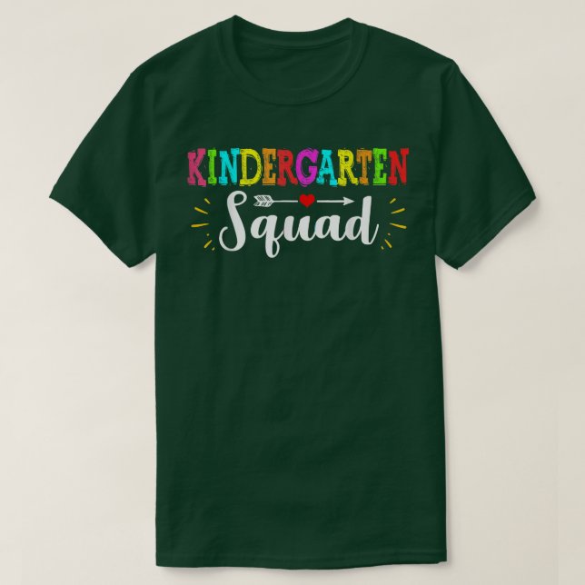 Team Kindergarten Squad T-Shirt Lehrer zurück zur  (Design vorne)