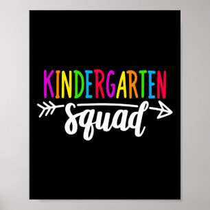 Team Kindergarten Squad T-Shirt Lehrer Zurück zur Poster