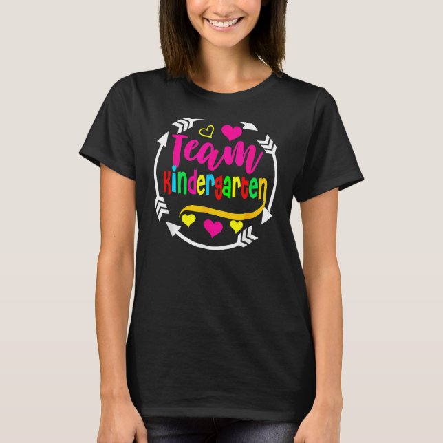 Team Kindergarten Student Teacher  Back To School T-Shirt (Vorderseite)