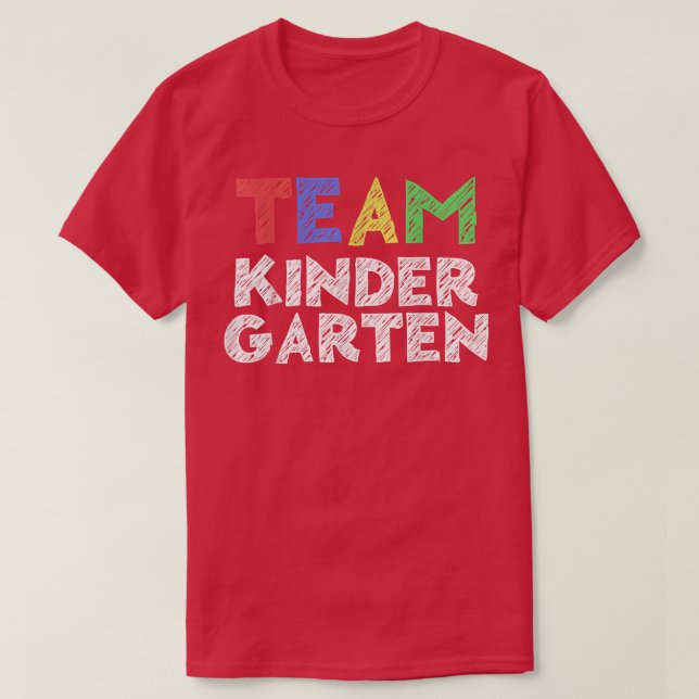 Team Kindergarten zurück zur Schule  T-Shirt (Design vorne)