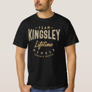 Team Kingsley Lifetime Member Personalisiert Name T-Shirt