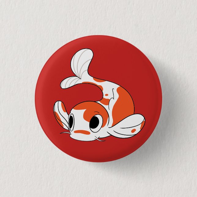 Team Koi Knopf - Rot Button (Vorderseite)