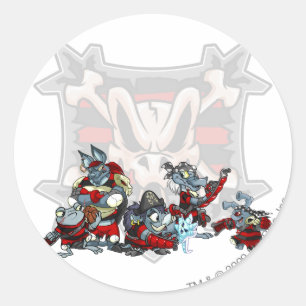 Team Krawk Island Group Runder Aufkleber