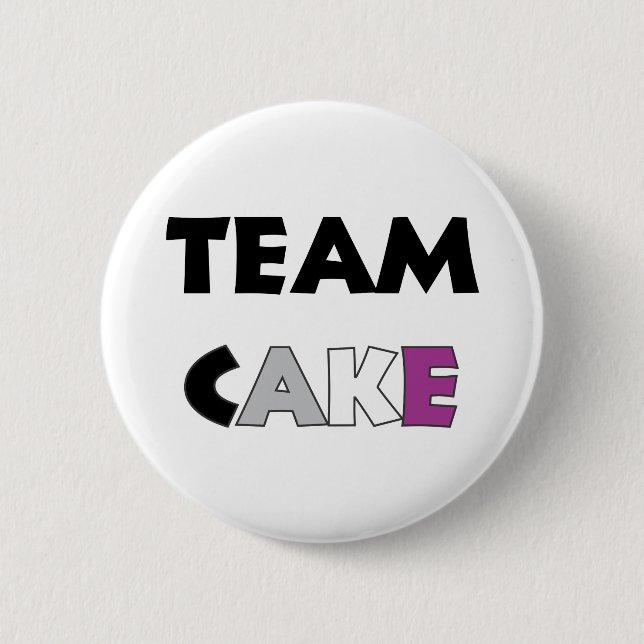 Team-Kuchen-asexualer Flaggen-Knopf Button (Vorderseite)