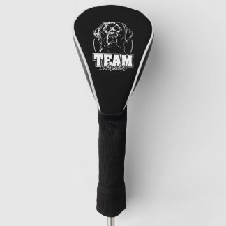 Team Labrador Retriever Hund Mama hockt Golf Headcover