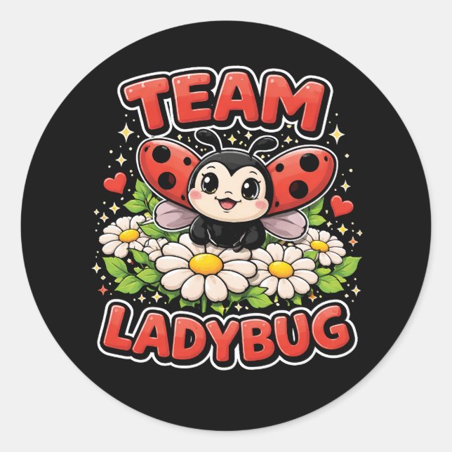 Team Ladybug Runder Aufkleber (Vorderseite)