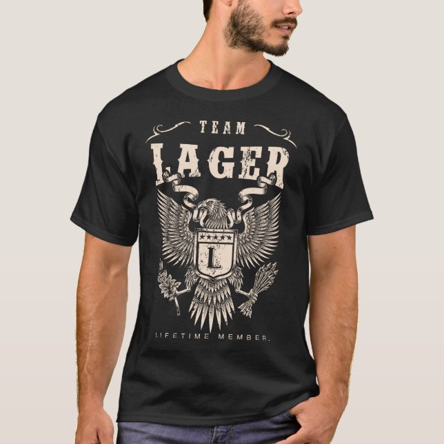 TEAM LAGER Lifetime Member. T-Shirt (Vorderseite)