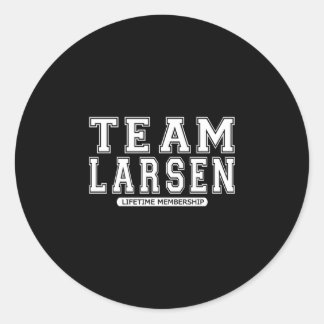 Team Larsen Familiennachname Wiedervereinigung Bes Runder Aufkleber