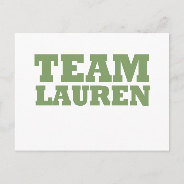 Team Lauren Postkarte (Vorderseite)