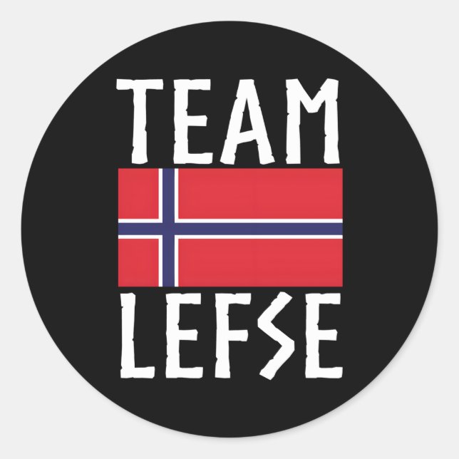 Team Lefse Norwegische Lefaking Runder Aufkleber (Vorderseite)