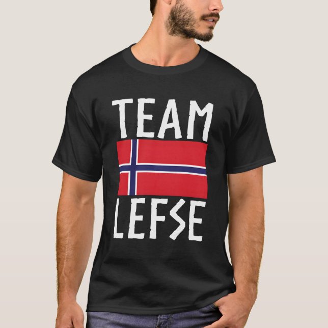 Team Lefse Norwegische Lefaking T-Shirt (Vorderseite)