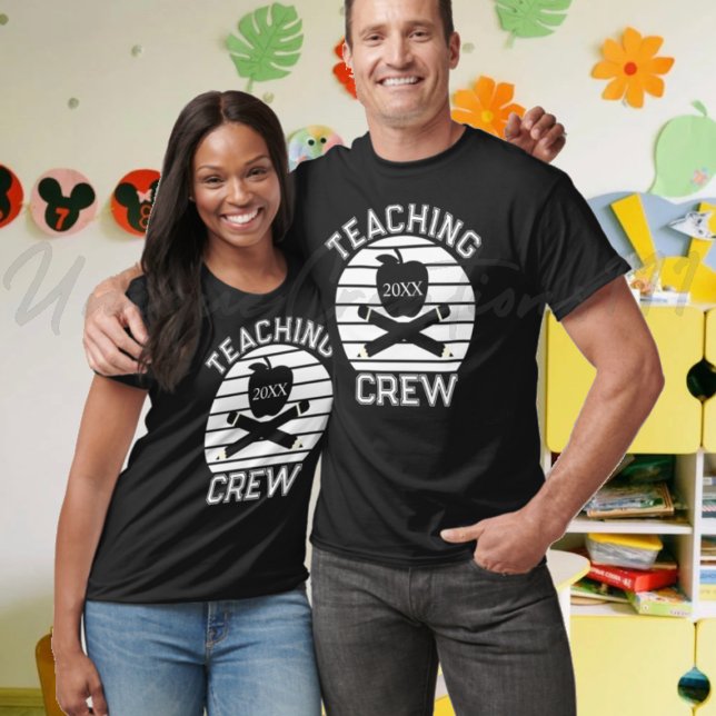 Team Lehrer Crew Schwarz & Weiß T-Shirt (Von Creator hochgeladen)