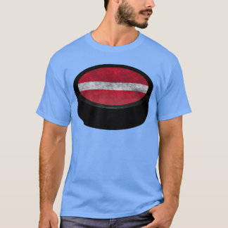 Team Lettland Hockey Puck Familie T-Shirt