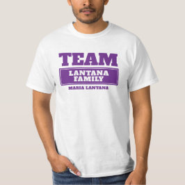 Team lila personalisierte Familie oder Gruppe T -  T-Shirt