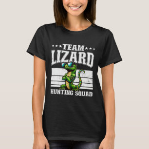 Team Lizard Jagdkommad Funny Retro Gecko Lizard T-Shirt
