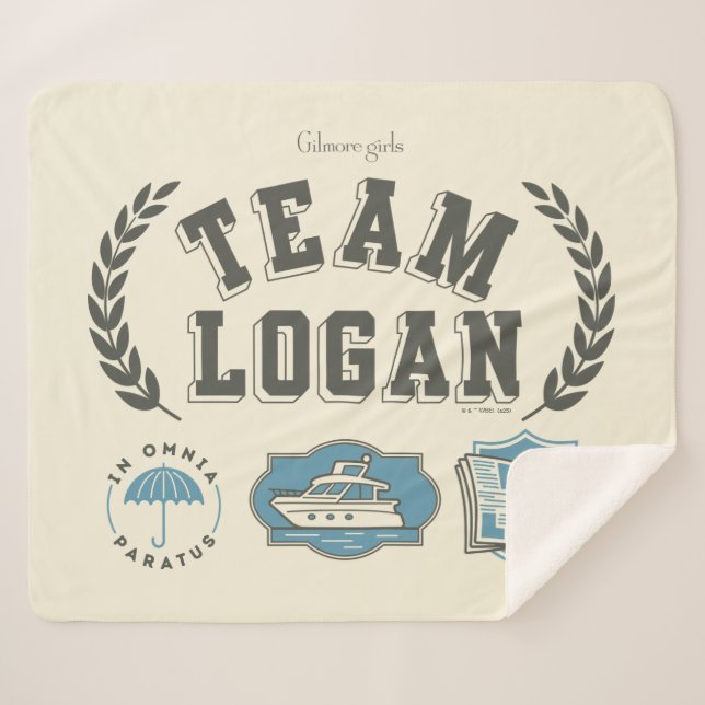 Team Logan Gilmore Girls Design Sherpadecke (Vorderseite (Horizontal))