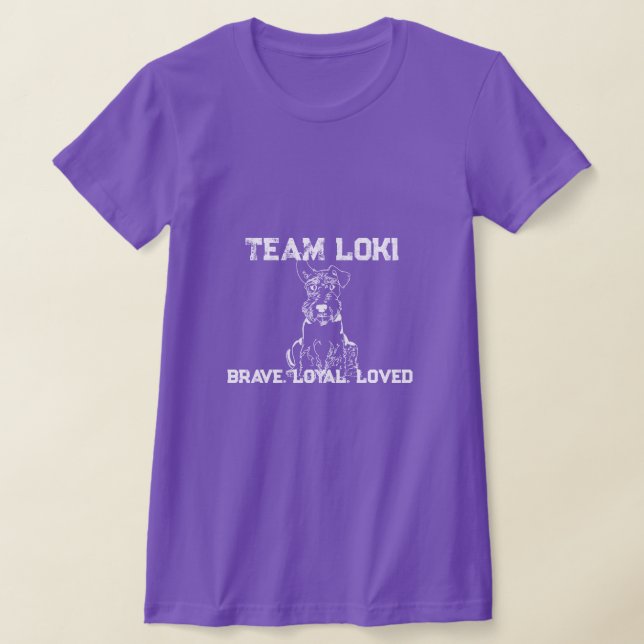 Team Loki Legacy Grunge Frauen-Slim Fit Lila T-Shirt (Ablage )