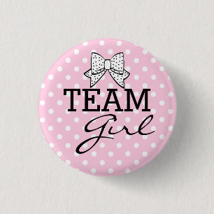 Team Mädchen-Baby Dusche Button