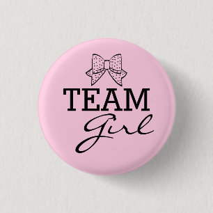 Team-Mädchen-Rosa-Geschlecht decken Button