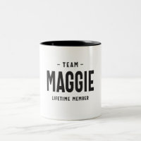 Team Maggie Lifetime Personalisierter Name des Mit