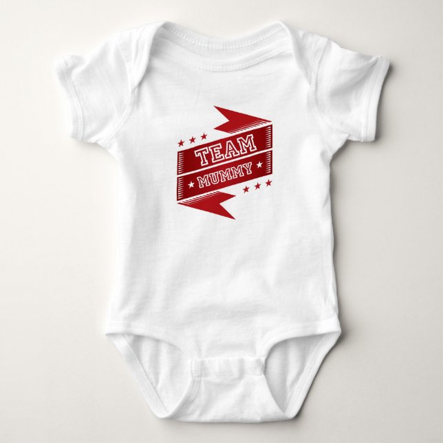 Team-Mama-Baby wachsen Baby Strampler (Vorderseite)