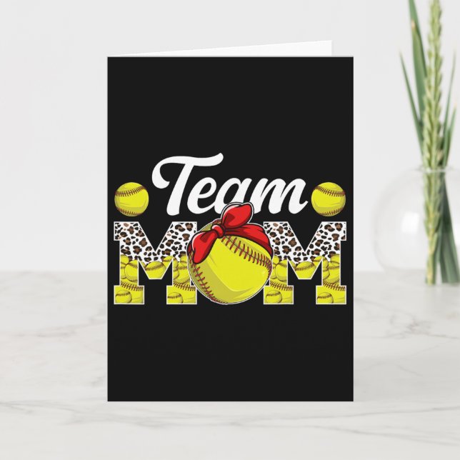 Team-Mama-Leopard-Softll-Team-Mama-Softll-Team-Mam Karte (Vorderseite)