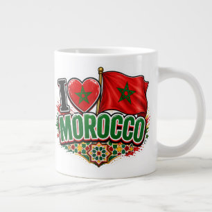 Team Marokko Ich liebe MAROKKO Fußball Fan Tasse
