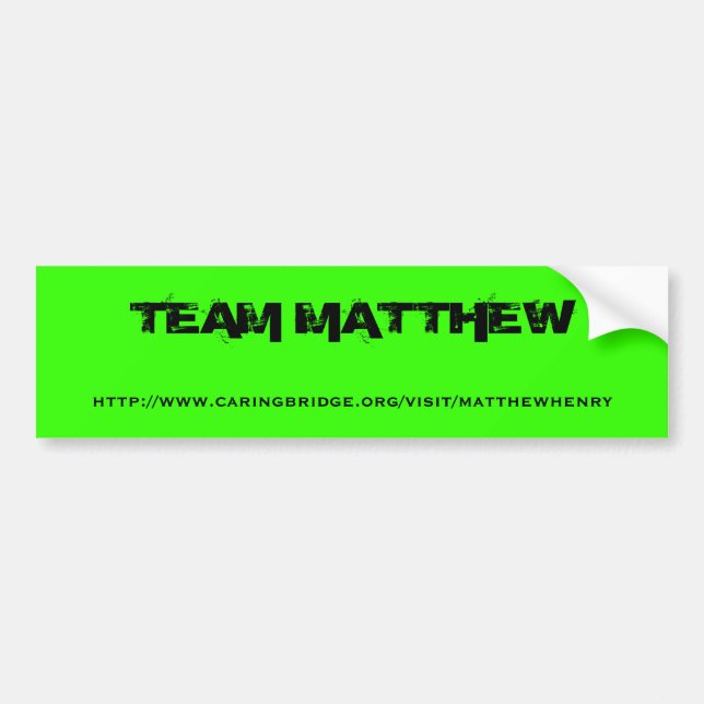 Team-Matthew-Autoaufkleber Autoaufkleber (Vorne)