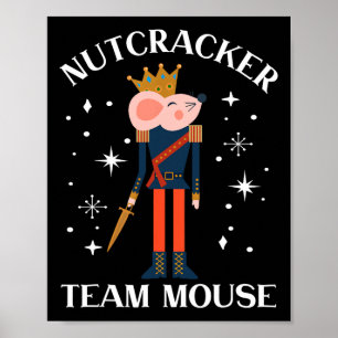 Team Maus Nussknacker Weihnachtstanz Spaß Soldat Poster
