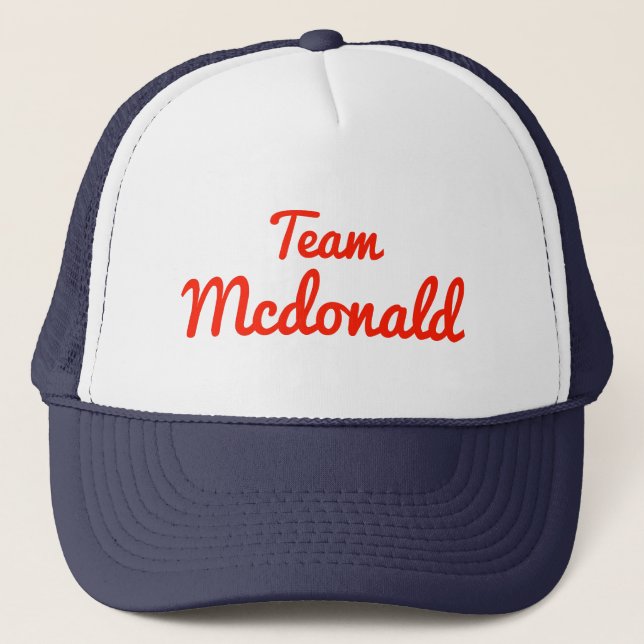 Team Mcdonald Truckerkappe (Vorderseite)