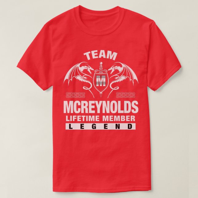 Team MCREYNOLDS Lifetime Member Geschenke T-Shirt (Design vorne)