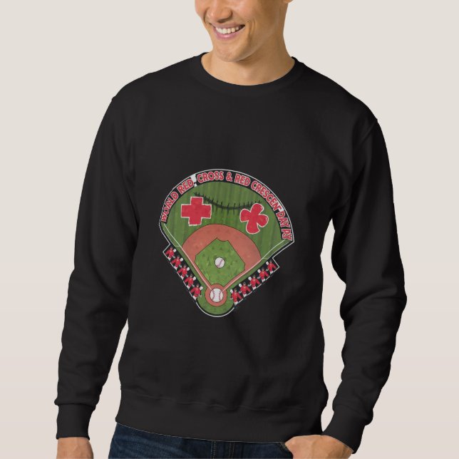 Team medizinischer Baseballspieler Sweatshirt (Vorderseite)